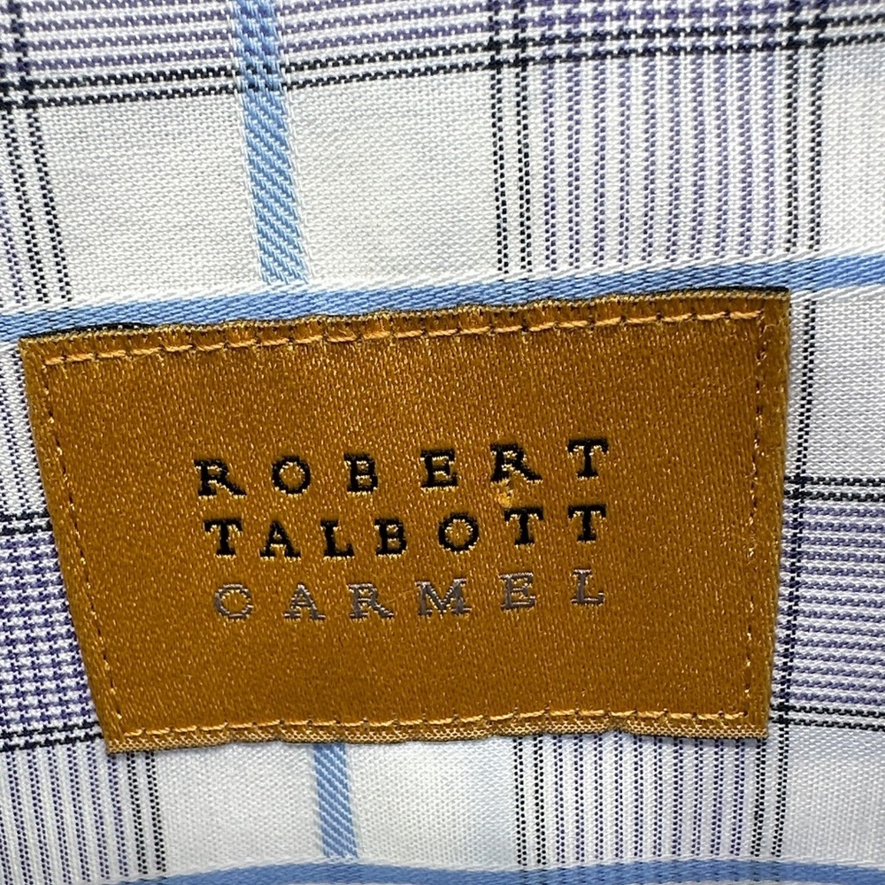 Robert Talbott Men's Checkered Shirt - Blue, White, and Red - Picture 2 of 10